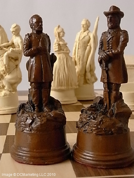 American Civil War Plain Theme Chess Set